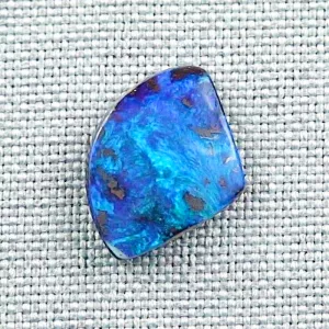 Boulder Opal 5,25 ct. aus Australien - Opale mit Zertifikat online kaufen - Blauer Multicolor Boulder Opal 17,12 x 12,76 x 3,36 mm für Opalschmuck-4