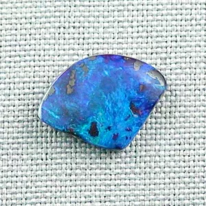 Boulder Opal 5,25 ct. aus Australien - Opale mit Zertifikat online kaufen - Blauer Multicolor Boulder Opal 17,12 x 12,76 x 3,36 mm für Opalschmuck-5