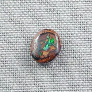 Echter 2,76 ct. Koroit Boulder Opal aus Australien mit Zertifikat - Grün Türkiser Multicolor Opalstein 10,59 x 8,89 x 3,63 mm für Opalschmuck 1