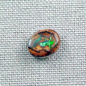 Echter 2,76 ct. Koroit Boulder Opal aus Australien mit Zertifikat - Grün Türkiser Multicolor Opalstein 10,59 x 8,89 x 3,63 mm für Opalschmuck 2