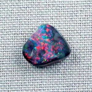 Echter Boulder Opal 4,89 ct. Regenbogen Opal aus Australien mit Zertifikat - Multicolor Regenbogen Boulder Opal 12,25 x 12,01 x 3,59 mm für Opalschmuck 1