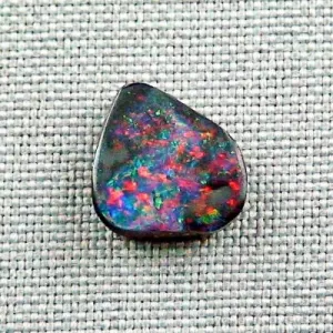 Echter Boulder Opal 4,89 ct. Regenbogen Opal aus Australien mit Zertifikat - Multicolor Regenbogen Boulder Opal 12,25 x 12,01 x 3,59 mm für Opalschmuck 5
