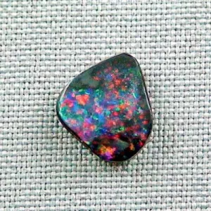 Echter Boulder Opal 4,89 ct. Regenbogen Opal aus Australien mit Zertifikat - Multicolor Regenbogen Boulder Opal 12,25 x 12,01 x 3,59 mm für Opalschmuck 6