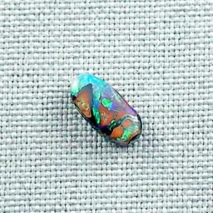 Echter 1,54 ct Koroit Boulder Opal Boulderopal Grün Blau Türkise Farbadern aus Australien mit Zertifikat - 10,81 x 5,04 x 3,48 mm - Geeignet für Opalschmuck 5