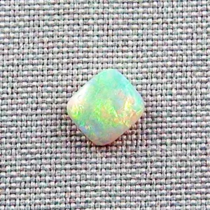  2,06 ct White Opal Multicolor Edelstein Lightning Ridge Australien - Opal mit Zertifikat für Opalschmuck | 8,58 x 7,77 x 3,15 mm - Opalschmuck 1