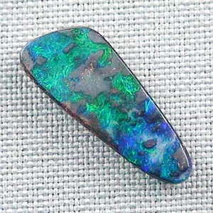 Echter Boulder Opal 8,24 ct. aus Australien - Opale mit Zertifikat online kaufen - Blau Grüner Boulder Opal 25,78 x 9,99 x 4,03 mm für Opalschmuck 2