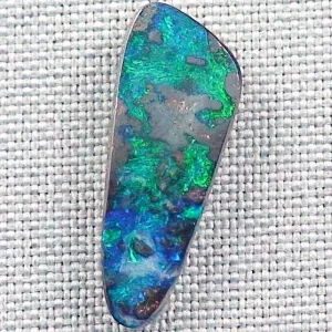 Echter Boulder Opal 8,24 ct. aus Australien - Opale mit Zertifikat online kaufen - Blau Grüner Boulder Opal 25,78 x 9,99 x 4,03 mm für Opalschmuck 3