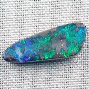 Echter Boulder Opal 8,24 ct. aus Australien - Opale mit Zertifikat online kaufen - Blau Grüner Boulder Opal 25,78 x 9,99 x 4,03 mm für Opalschmuck 4