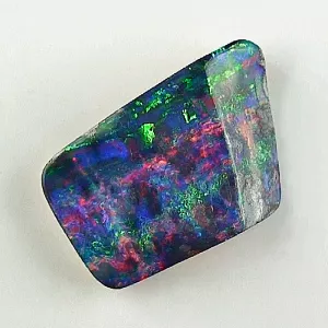 Echter Regenbogen Boulder Opal mit Zertifikat - 19,12 ct Boulderopal aus Australien – Multicolor Edelstein 26,08 x 17,28 x 6,12 mm – Ein einzigartiger Investment Edelstein 1
