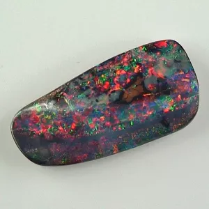Black Boulder Opal 21,66 ct Multicolor Investment Edelstein 6