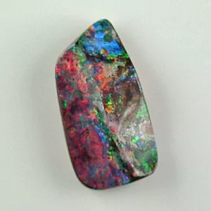 Seltener Black Boulder Opal mit Zertifikat - 17,42 ct schwarzer Boulderopal aus Australien – Multicolor Edelstein 25,33 x 13,41 x 6,41 mm – Ein einzigartiger Investment Edelstein 1