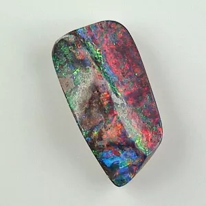 Seltener Black Boulder Opal mit Zertifikat - 17,42 ct schwarzer Boulderopal aus Australien – Multicolor Edelstein 25,33 x 13,41 x 6,41 mm – Ein einzigartiger Investment Edelstein 6