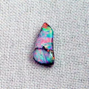Echter Boulder Opal 4,96 ct. Regenbogen Vollopal aus Australien mit Zertifikat – Absolutes brillantes Multicolor mit Neonfarben – Boulderopal Stein 1