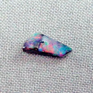 Echter Boulder Opal 4,96 ct. Regenbogen Vollopal aus Australien mit Zertifikat – Absolutes brillantes Multicolor mit Neonfarben – Boulderopal Stein 3
