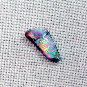 Echter Boulder Opal 4,96 ct. Regenbogen Vollopal aus Australien mit Zertifikat – Absolutes brillantes Multicolor mit Neonfarben – Boulderopal Stein 4