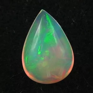 3,25 ct Welo Opal Tropfen Edelstein Multicolor grüner Opalstein