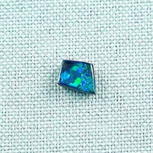 Echter 1,43 ct Boulder Opal Blau Grüner Boulderopal aus Australien - Opale mit Zertifikat online kaufen - Boulder Opal 7,80 x 6,23 x 2,69 mm-1
