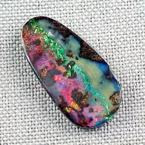 13,62 ct Boulder Opal Opalstein Edelstein Regenbogen Multicolor | Opale mit Zertifikat online kaufen | Regenbogen Boulder Opal 26,74 x 13,19 x 3,93 mm2