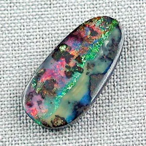 13,62 ct Boulder Opal Opalstein Edelstein Regenbogen Multicolor | Opale mit Zertifikat online kaufen | Regenbogen Boulder Opal 26,74 x 13,19 x 3,93 mm3
