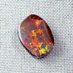 Koroit Boulder Opal 10,64 ct. aus Australien - Opale mit Zertifikat online kaufen - Multicolor Boulder Opal 18,38 x 13,44 x 4,81 mm für Opalschmuck-6