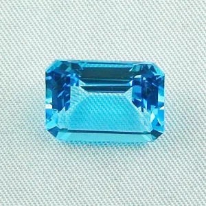 AAA Swiss Blue Blautopas 11,09 ct octagon bar cut - Video & Zertifikat | Online kaufen | Bester Preis | Deutscher Händler