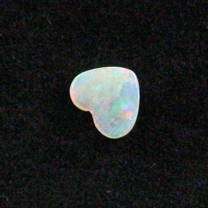 2 Stück milchig blau Schimmer Taschenstein Herzen 2er 3 cm Edelstein Opal Herz 