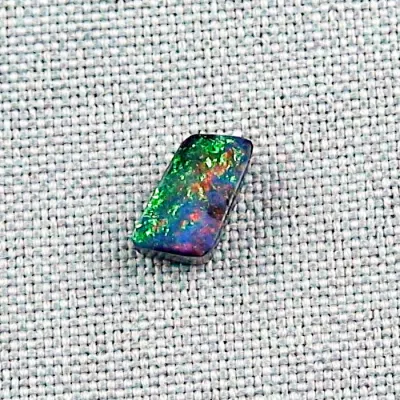 Echter 2.28 ct Boulder Opal Regenbogen Multicolor aus Australien - Opale mit Zertifikat online kaufen - Roter Multicolor Boulder Opal 10,78 x 5,78 x 3,28 mm