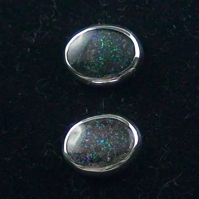 Echte 925er Ohrstecker 3,02 ct. Schwarze Fairy Boulder Opale Ohrringe Opalohrstecker - Echter Opalschmuck mit Lichtbild-Zertifikat ganz einfach online kaufen 4