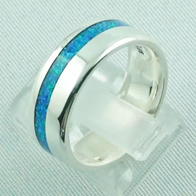 Opalring 7,42 gr, Damenring, Silberring mit Opal Inlay Ozean Blau, Bild3