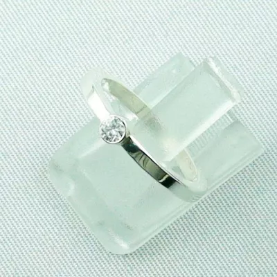 Konfigurieren Sie Ihren Silberring mit einem 0,10 ct. Diamant. Alle Ringgrößen sind möglich | Auch in Gelbolg oder Weißgold, mit größeren Diamanten möglich. 2