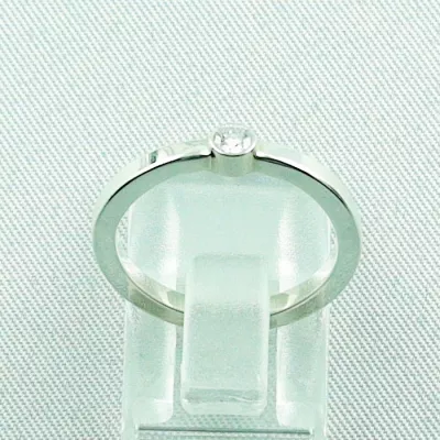 Konfigurieren Sie Ihren Silberring mit einem 0,10 ct. Diamant. Alle Ringgrößen sind möglich | Auch in Gelbolg oder Weißgold, mit größeren Diamanten möglich. 4