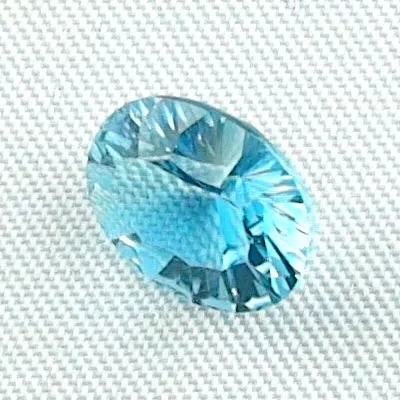 1 CZ 9 x 6 mm Topas Blau Swiss-blue oval Cubic Zirkonia synthetische Edelsteine 