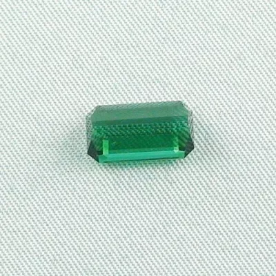 Echter 3,81 ct Turmalin Grüner Verdelith Emerald Cut  - Deutscher Edelsteinhändler - 12,14 x 6,81 x 5,24 mm Tourmaline - Edelsteine online kaufen!