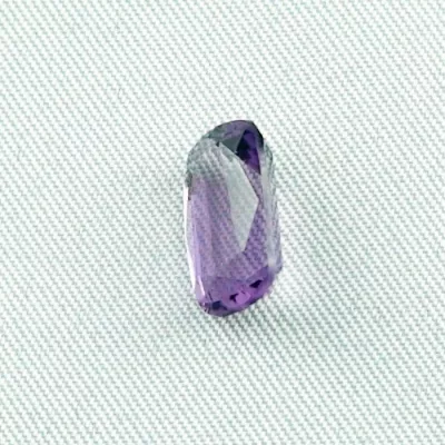 schöner echter 3,05 ct violetter Amethyst im Kissenschliff - Perfekt für Amethyst-Schmuck geeignet - Schmucksteine mit Zertifikat 11,97 x 7,10 x 5,33 mm