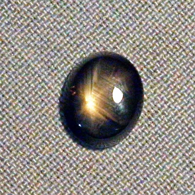Echter schwarzer Stern Saphir im Cabochon-Schliff mit 8,59 ct Gewicht, schwarzer Stein mit spektakulärem goldbraunen Stern - 13,57 x 11,12 x 4,64 mm 0