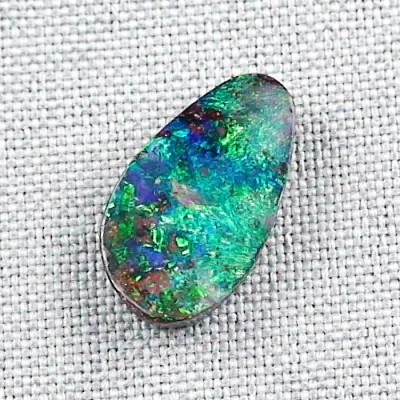 7,52 ct Grüner Boulder Opal mit brillanten Farben aus Australien 20,92 x 11,64 x 4,29 mm | Echte Opale mit Zertifikat online kaufen - Versicherter Versand!-3