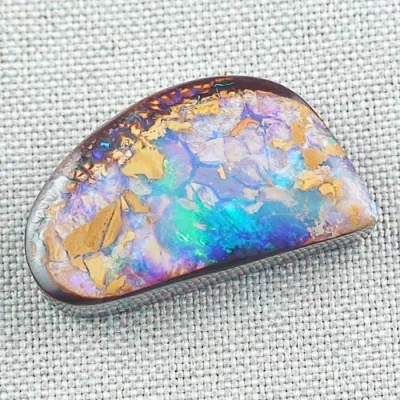 50,09 ct Boulder Opal Investment Multicolor Edelstein 32,49 x 18,62 x 7,84 mm - 50,09 ct Edelstein mit brillanten Farben - Opale online kaufen mit Zertifikat.