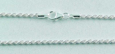Silberkette, Silber-Kordel, Collierkette (Länge der Silberketten<br>Bitte auswählen: 80 cm)