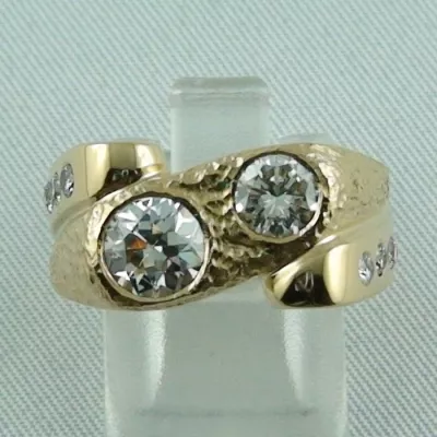 massiver 18k Goldring, Herren-Brilliant-Ring, Diamanten zus. 1,75 ct, Bild1