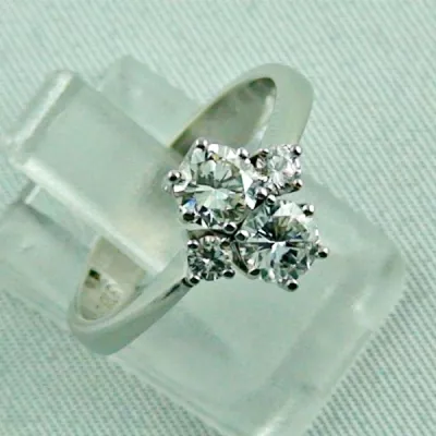 Edler Damenring, Brilliant-Weiss-Goldring 18k, 4 Diamanten, Bild6