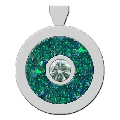KONFIGURIERE deinen Opal Inlay Silber-Anhänger mit Diamant, Bild12