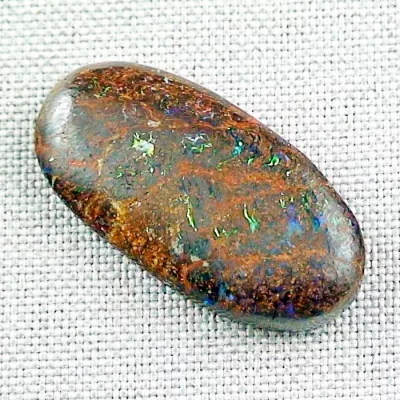 Koroit Boulder Opal 26,73 ct. aus Australien - Opale mit Zertifikat online kaufen - Multicolor Boulder Opal 32,20 x 16,42 x 5,69 mm für Opalschmuck-2