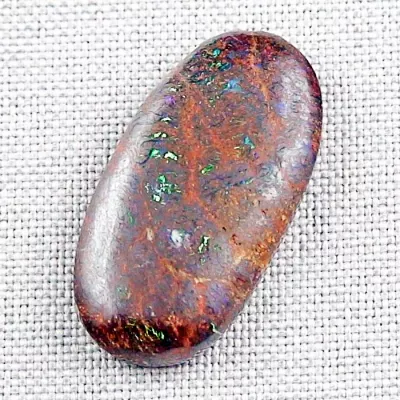 Koroit Boulder Opal 26,73 ct. aus Australien - Opale mit Zertifikat online kaufen - Multicolor Boulder Opal 32,20 x 16,42 x 5,69 mm für Opalschmuck-6