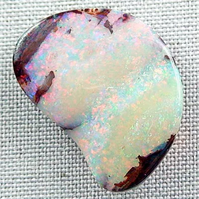 Echter Boulder Opal 34.34 ct. aus Australien - Opale mit Zertifikat online kaufen - Roter Multicolor Boulder Opal 31,81 x 23,38 x 7,85 mm für Opalschmuck 7