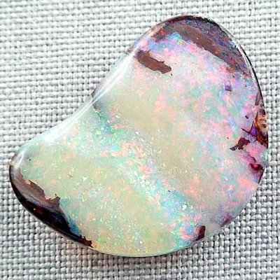 Echter Boulder Opal 34.34 ct. aus Australien - Opale mit Zertifikat online kaufen - Roter Multicolor Boulder Opal 31,81 x 23,38 x 7,85 mm für Opalschmuck 8