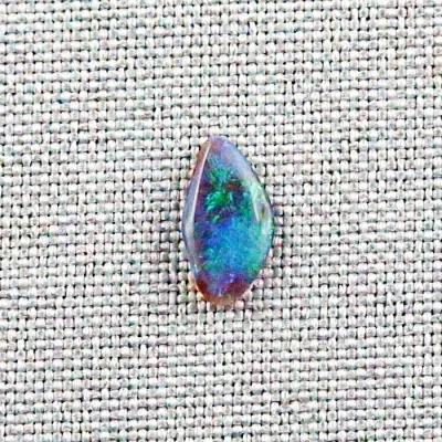Echter Lightning Ridge Black Crystal Opal 0,84 ct. aus Australien - Opale mit Zertifikat - Blauer Multicolor Black Crystal Opal 11,55 x 6,24 x 2,19 mm 2
