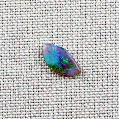 Echter Lightning Ridge Black Crystal Opal 0,84 ct. aus Australien - Opale mit Zertifikat - Blauer Multicolor Black Crystal Opal 11,55 x 6,24 x 2,19 mm 4