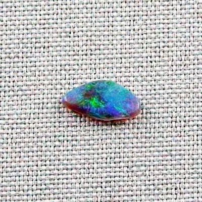 Echter Lightning Ridge Black Crystal Opal 0,84 ct. aus Australien - Opale mit Zertifikat - Blauer Multicolor Black Crystal Opal 11,55 x 6,24 x 2,19 mm 6