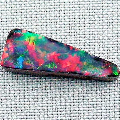 10,12 ct Boulder Opal Roter Edelstein Multicolor Schmuckstein aus Australien - Multicolor Boulder Opal 29,11 x 10,71 x 4,63 mm ​- Echte Opale online kaufen 4