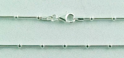 Silberkette, Perl-Schlangenkette, Collierkette, Bild